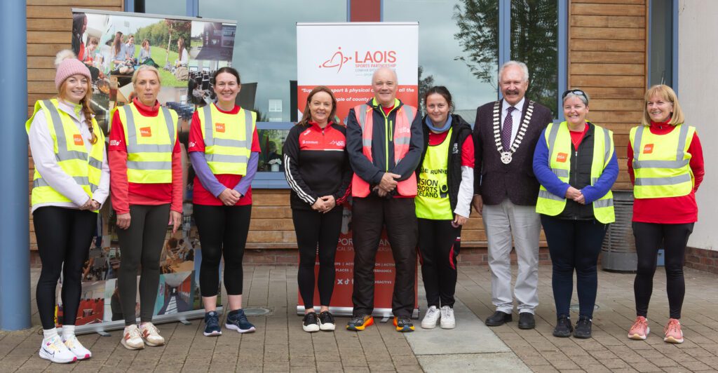 Image of the team with laois sports partnership and VIP hub