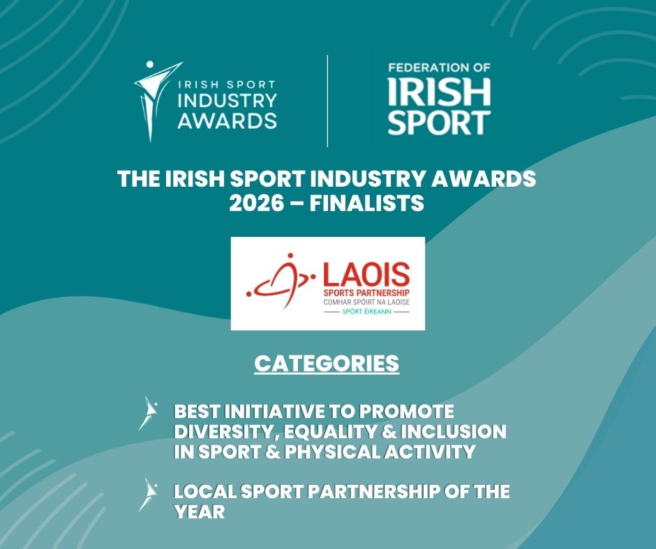 Poster - Irish sport industry award finalists in 2 categories