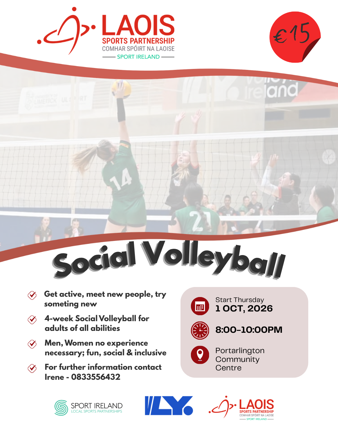 Social Volleyball Poster- Details of event below