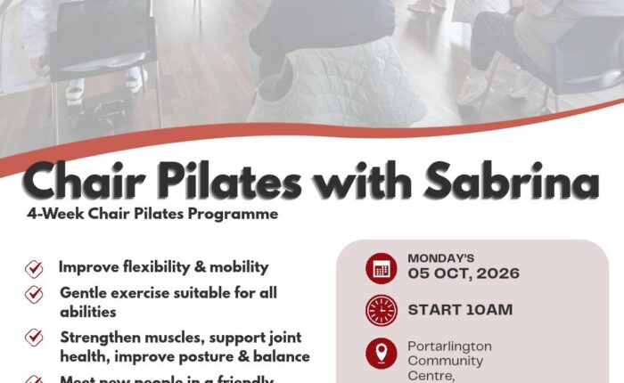 Chair Pilates with Sabrina details below