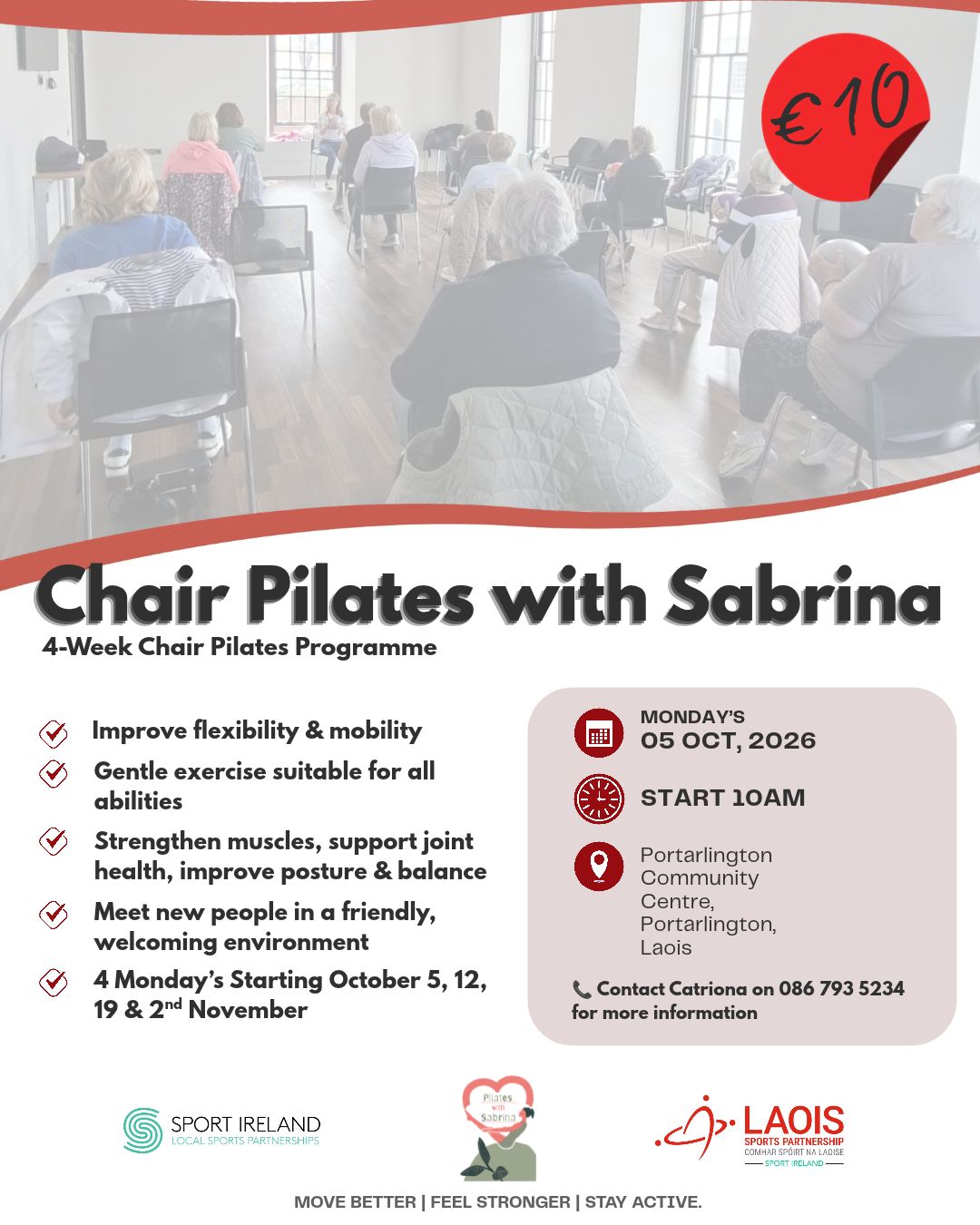 Chair Pilates with Sabrina details below