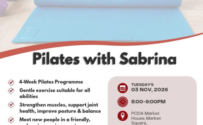 Poster Pilates with Sabrina - details below